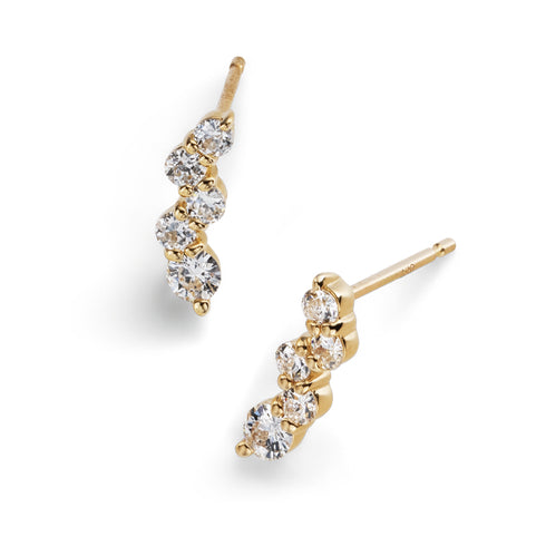 Ripple~リップル~ K18イエローゴールド ダイヤモンド ピアス AE-80